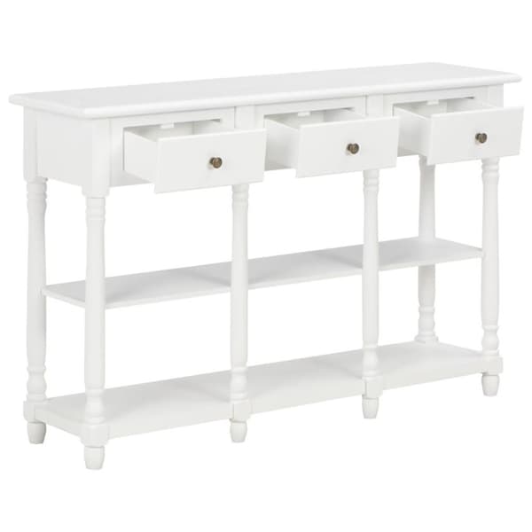 vidaXL Konsolbord vit 120x30x76 cm MDF