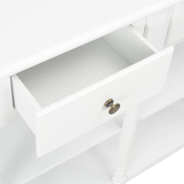 vidaXL Konsolbord vit 120x30x76 cm MDF