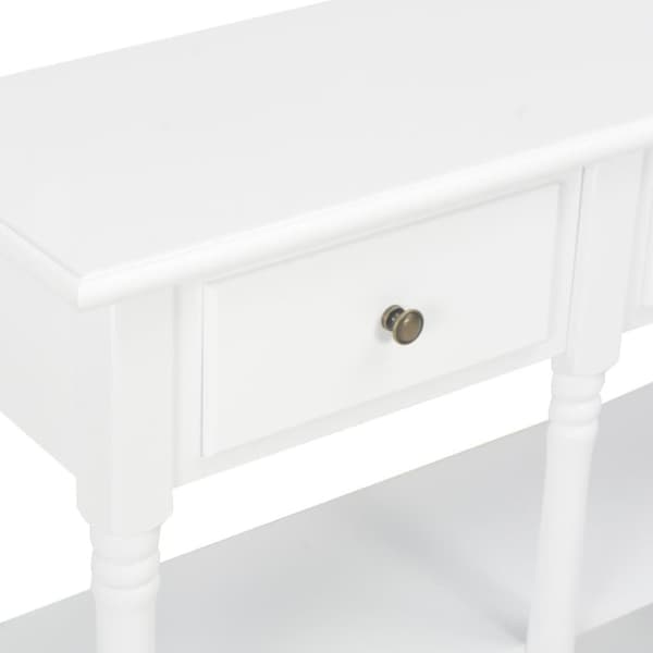 vidaXL Konsolbord vit 120x30x76 cm MDF
