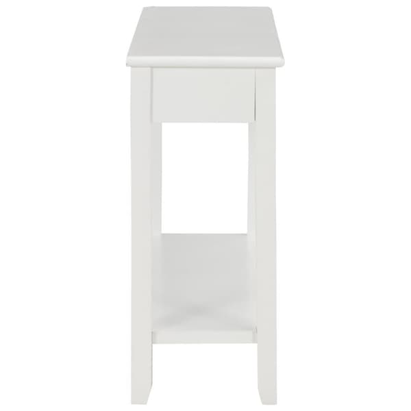 vidaXL Avlastningsbord vit 110x35x80 cm trä