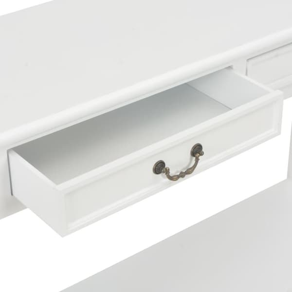 vidaXL Avlastningsbord vit 110x35x80 cm trä