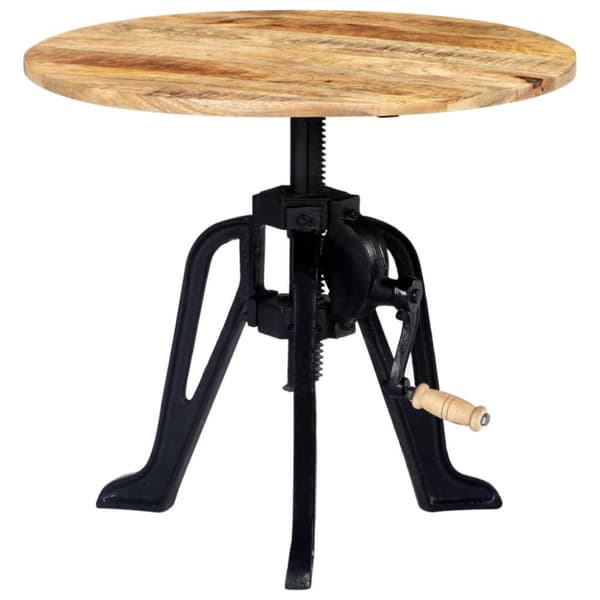 vidaXL Sidebord 60x(46-63) cm heltre mango og støpejern