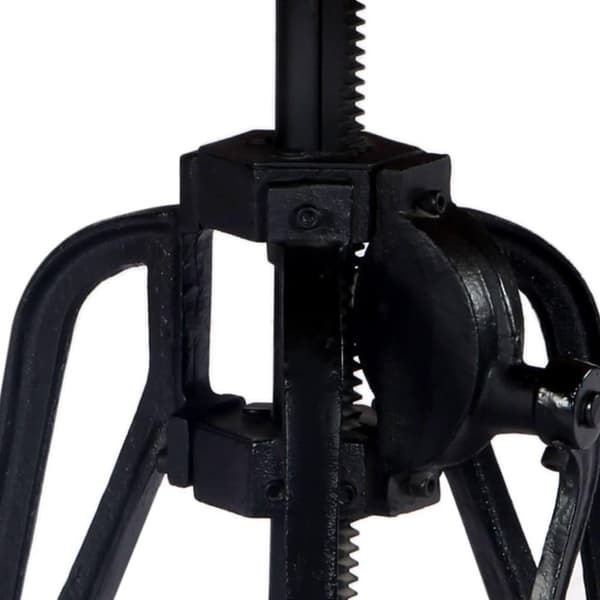 vidaXL sidebord 60 x (46-63) cm massivt mangotræ og støbejern