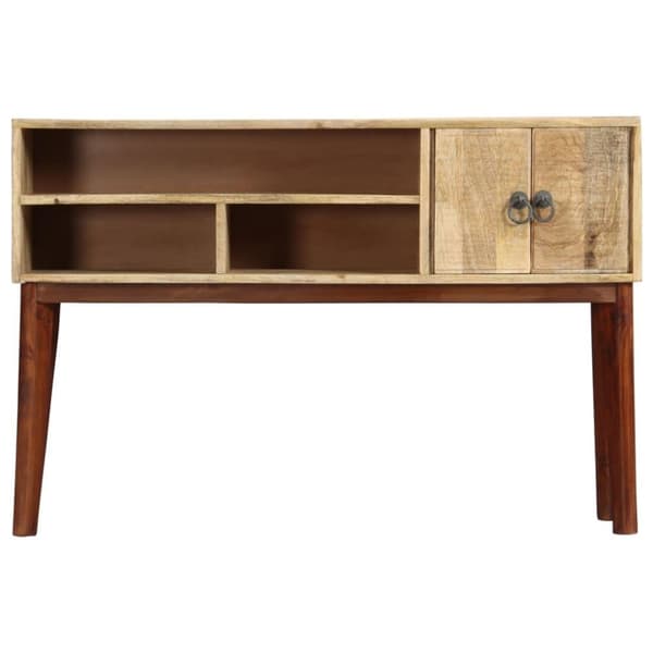 vidaXL konsolbord 115 x 30 x 76 cm massivt ru mangotræ