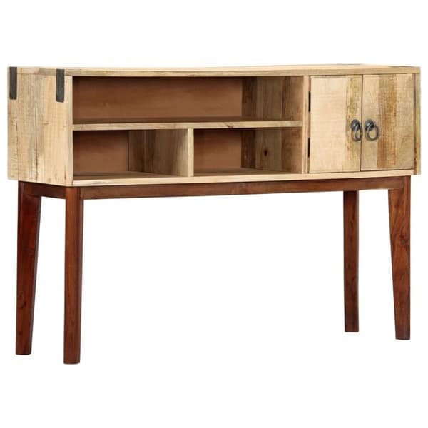 vidaXL konsolbord 115 x 30 x 76 cm massivt ru mangotræ