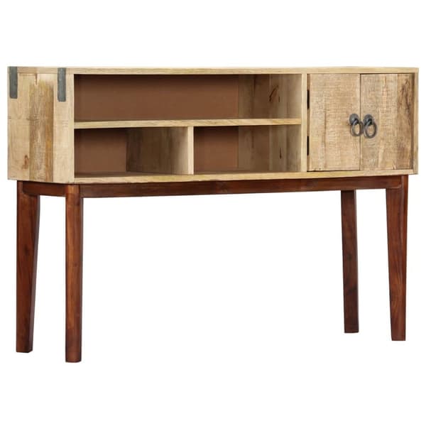 vidaXL konsolbord 115 x 30 x 76 cm massivt ru mangotræ