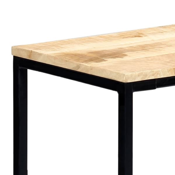 vidaXL konsolbord 140 x 35 x 76 cm massivt ru mangotræ