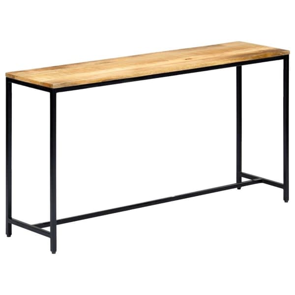 vidaXL konsolbord 140 x 35 x 76 cm massivt ru mangotræ