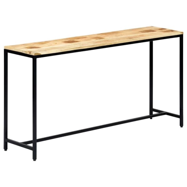 vidaXL konsolbord 140 x 35 x 76 cm massivt ru mangotræ