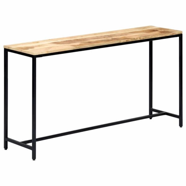 vidaXL konsolbord 140 x 35 x 76 cm massivt ru mangotræ