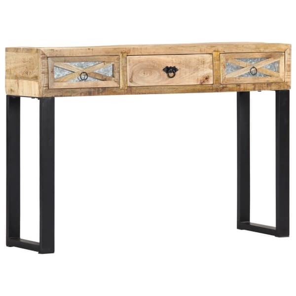 vidaXL Konsolipöytä 110x30x76 cm täysi mangopuu