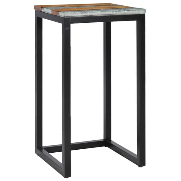 vidaXL Satsbord 3 st massiv teak och polyresin