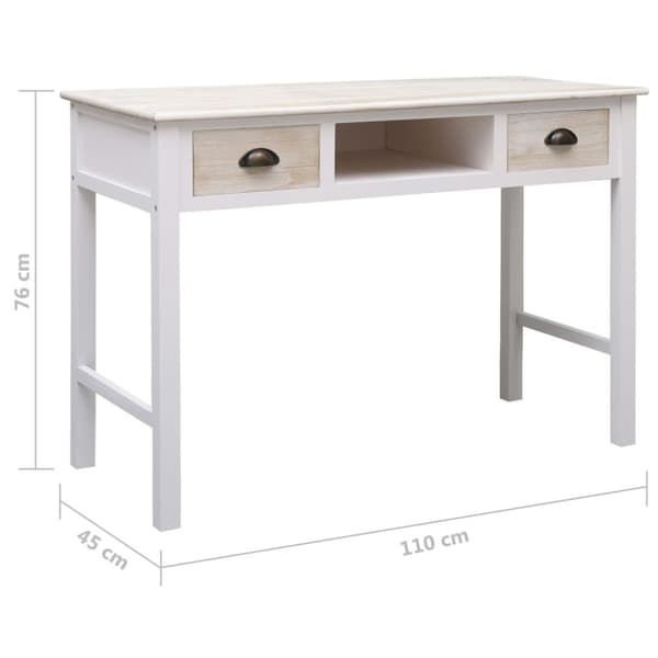 vidaXL Avlastningsbord 110x45x76 cm trä