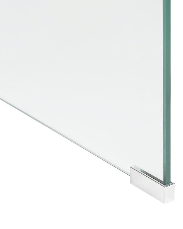 Konsolipöytä kirkas karkaistu lasi 90 x 30 x 75 cm suorakulmainen pyöreät kulmat moderni tyyli