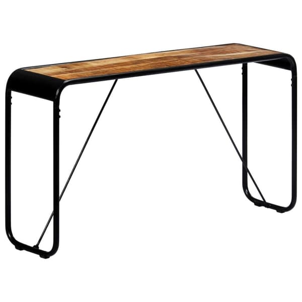 vidaXL konsolbord 140 x 35 x 76 cm massivt ru mangotræ
