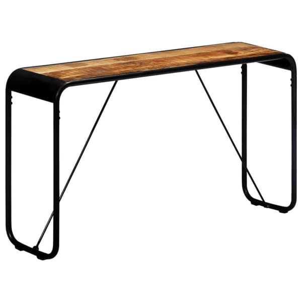 vidaXL konsolbord 140 x 35 x 76 cm massivt ru mangotræ
