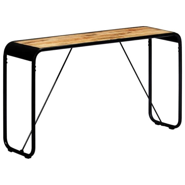 vidaXL konsolbord 140 x 35 x 76 cm massivt ru mangotræ