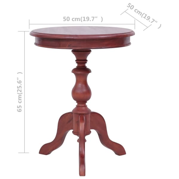 vidaXL Sidebord brun 50x50x65 cm heltre mahogni