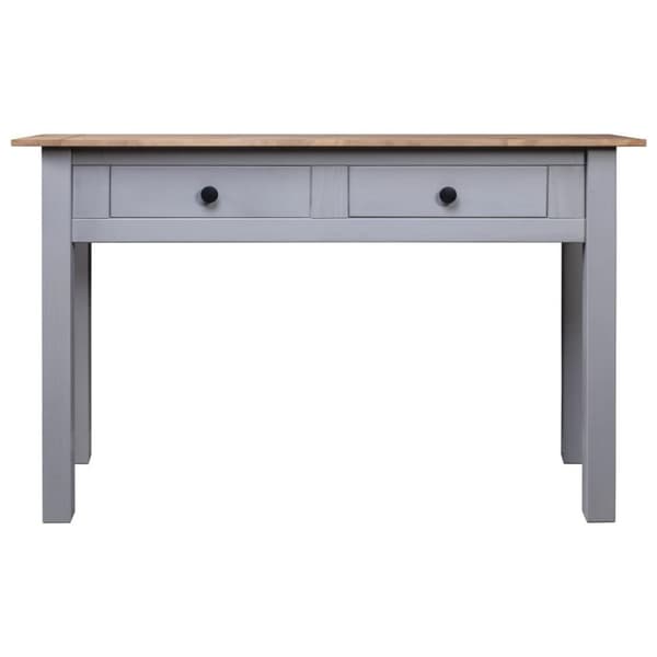 vidaXL Konsollbord grå 110x40x72 cm heltre furu Panama Range