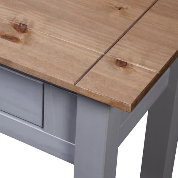 vidaXL Konsollbord grå 110x40x72 cm heltre furu Panama Range