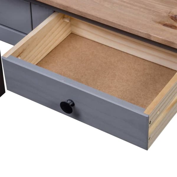 vidaXL Konsollbord grå 110x40x72 cm heltre furu Panama Range