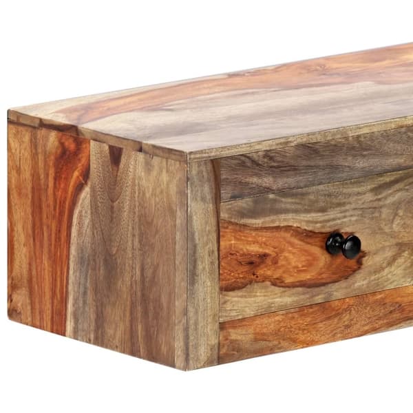 vidaXL Seinäkonsolipöytä 100x25x20 cm täysi seesampuu