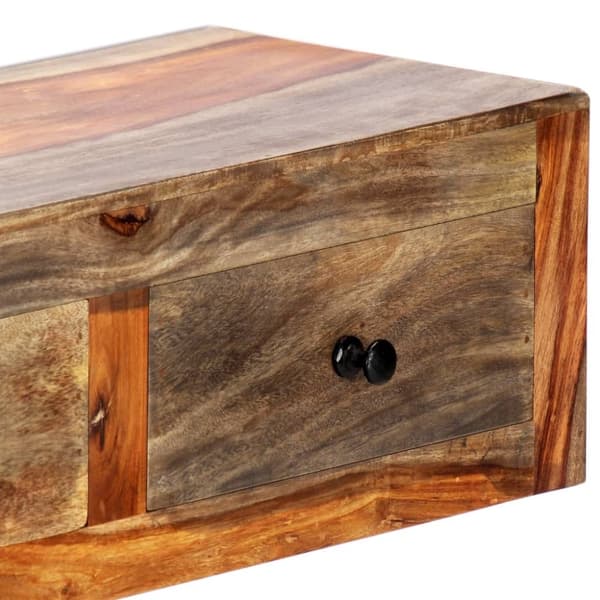 vidaXL Seinäkonsolipöytä 100x25x20 cm täysi seesampuu
