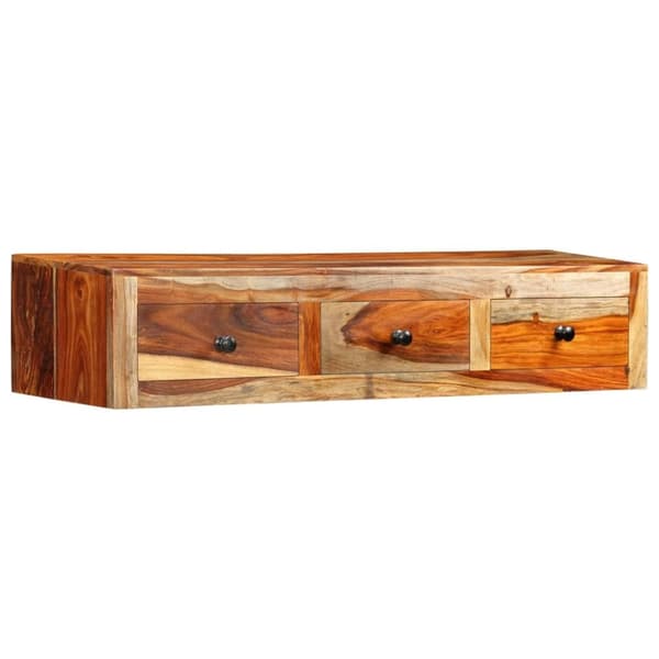 vidaXL Seinäkonsolipöytä 100x25x20 cm täysi seesampuu
