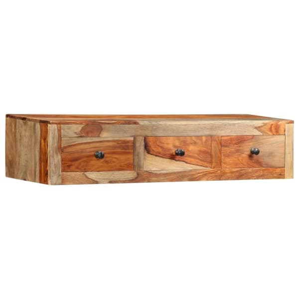vidaXL Seinäkonsolipöytä 100x25x20 cm täysi akaasiapuu