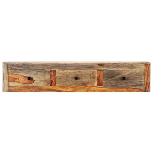 vidaXL Seinäkonsolipöytä 100x25x20 cm täysi seesampuu