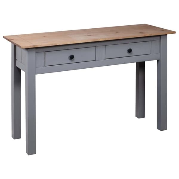 vidaXL konsolbord Panama-serien 110x40x72 cm massivt fyrretræ grå