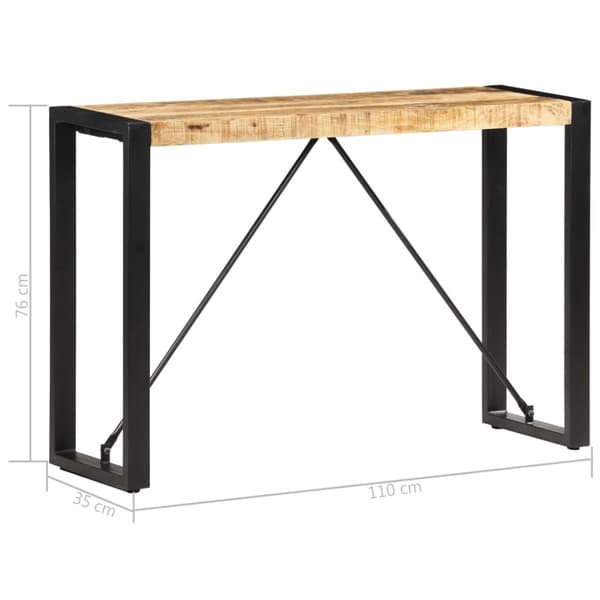 vidaXL Konsollbord 110x35x76 cm heltre mango