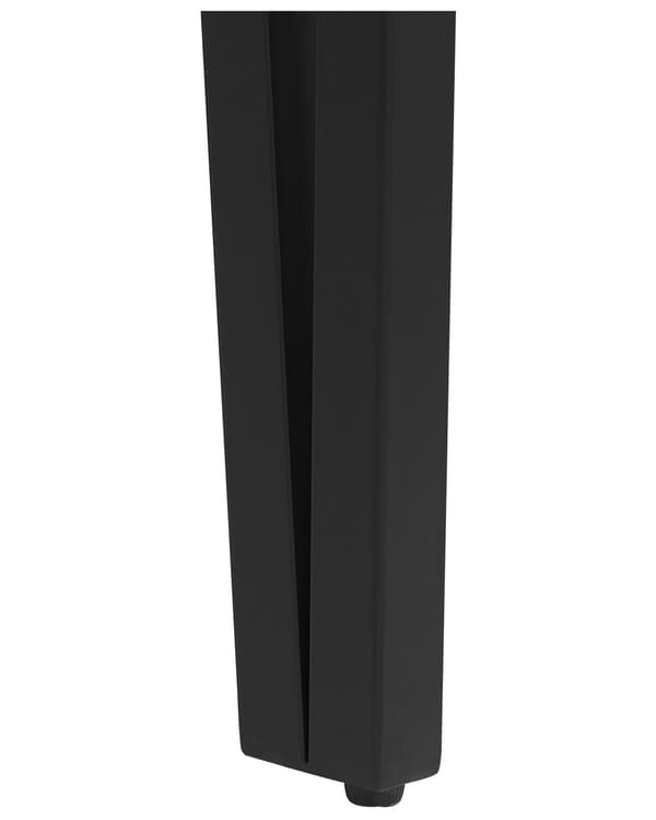 Konsolbord Lysegrå MDF Træ/Sort Pulverlakeret metalben 100 x 40 x 81 cm Rektangulært Moderne look betoneffekt Inspireret Værelses Indretning