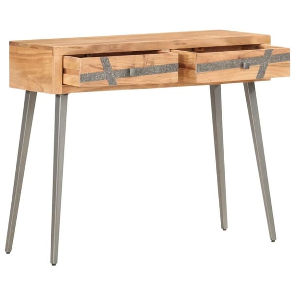 vidaXL Konsollbord 90x30x75 cm heltre akasie