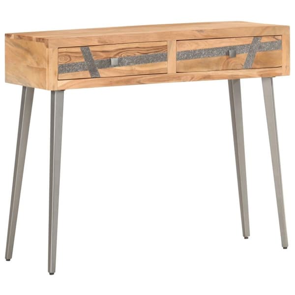 vidaXL Konsollbord 90x30x75 cm heltre akasie
