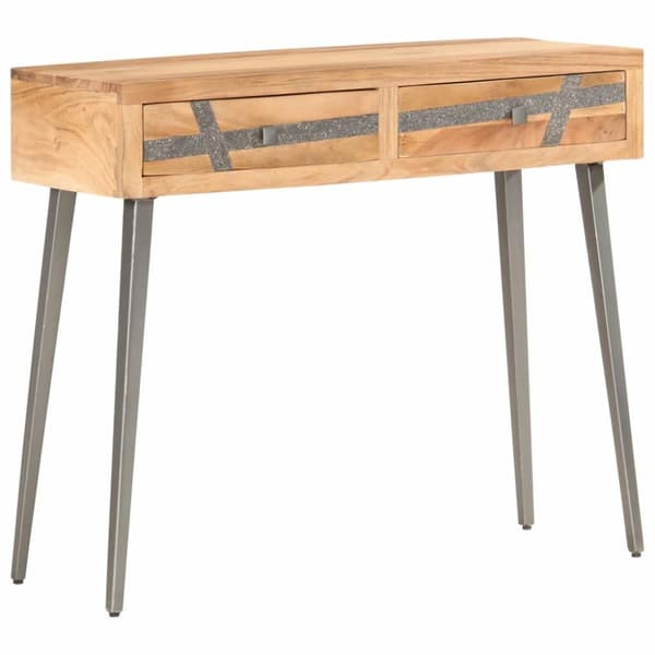 vidaXL konsolbord 90 x 30 x 75 cm massivt akacietræ