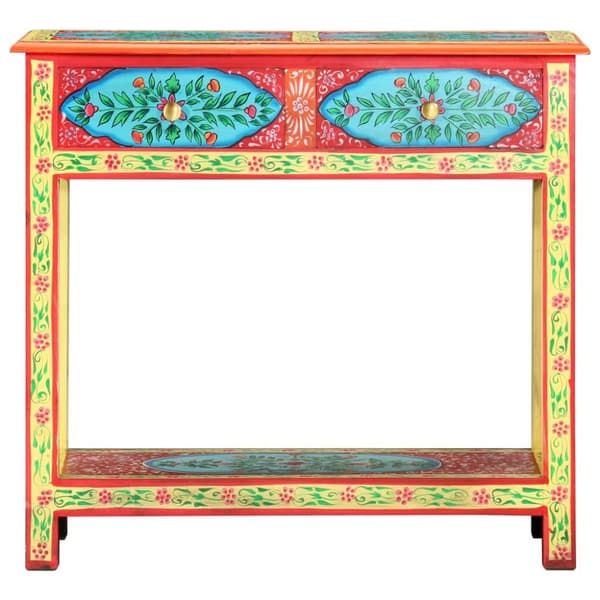 vidaXL Håndmalt konsollbord 80x35x75 cm heltre mango