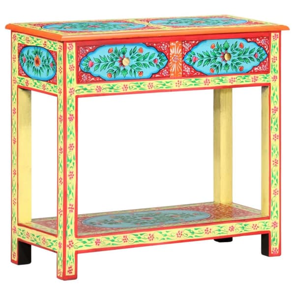 vidaXL Håndmalt konsollbord 80x35x75 cm heltre mango