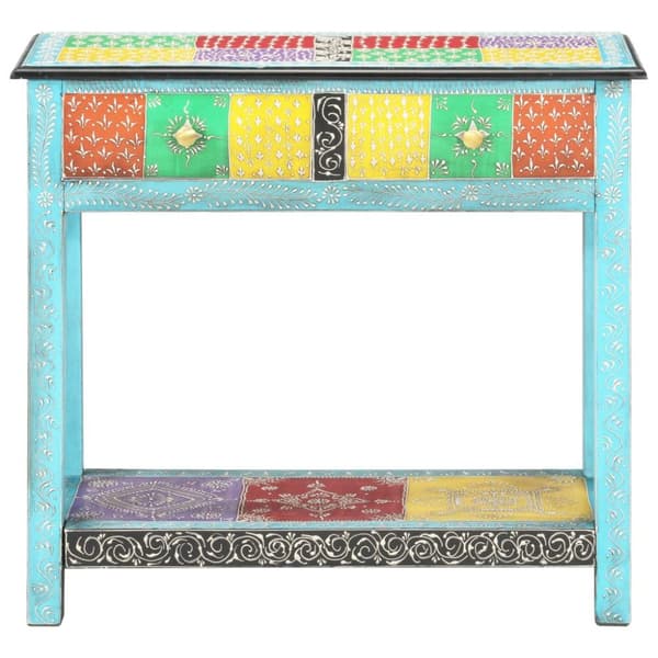vidaXL Håndmalt konsollbord 80x35x75 cm heltre mango