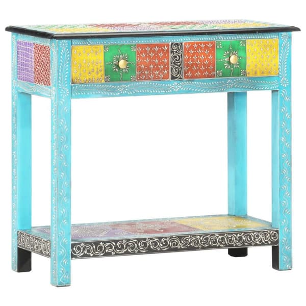 vidaXL Håndmalt konsollbord 80x35x75 cm heltre mango