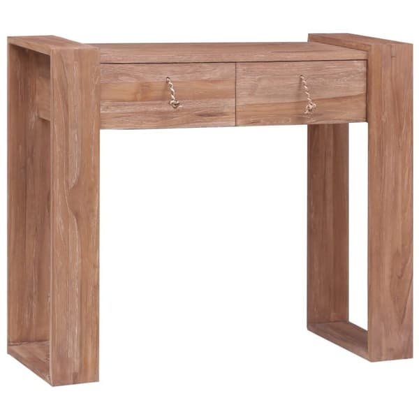 vidaXL konsolbord 90x35x75 cm massivt teaktræ