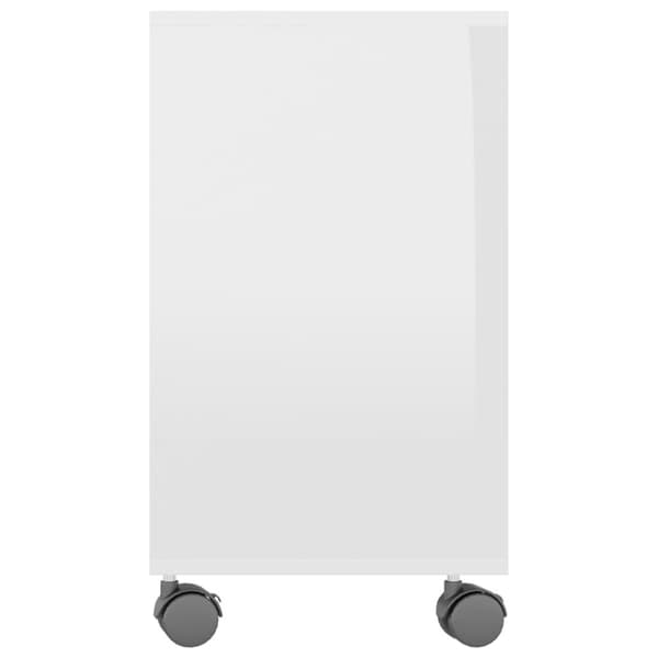 vidaXL sidebord 70x35x55 cm konstrueret træ hvid højglans