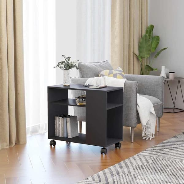 vidaXL sidebord 70x35x55 cm konstrueret træ grå