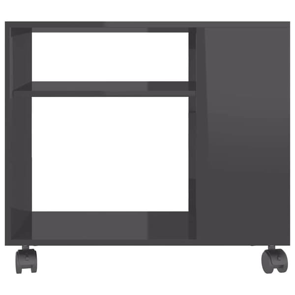 vidaXL sidebord 70x35x55 cm konstrueret træ grå højglans