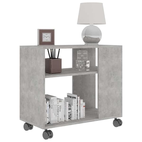 vidaXL Sidebord betonggrå 70x35x55 cm konstruert tre
