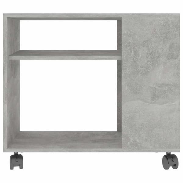 vidaXL Sidebord betonggrå 70x35x55 cm konstruert tre