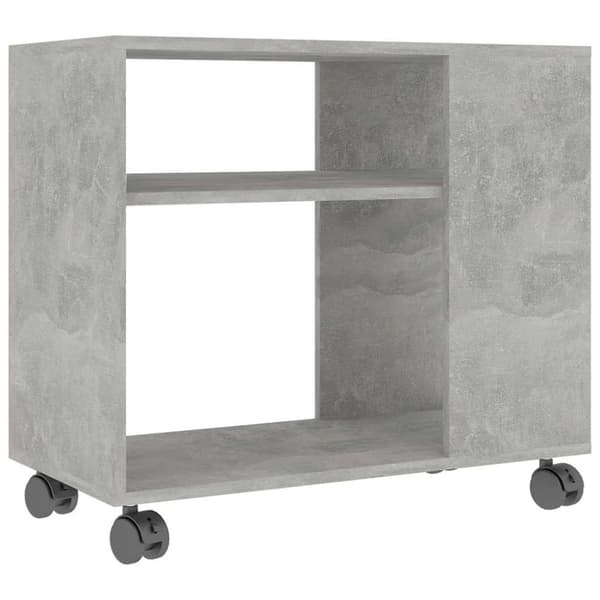 vidaXL Sidebord betonggrå 70x35x55 cm konstruert tre