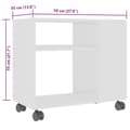 Miniatyrbilde 7 av 7: vidaXL Sidebord hvit 70x35x55 cm konstruert tre