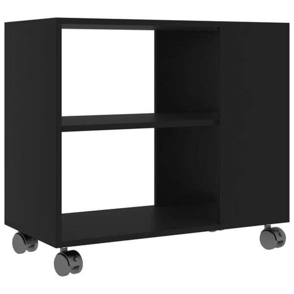 vidaXL Sidobord svart 70x35x55 cm konstruerat trä