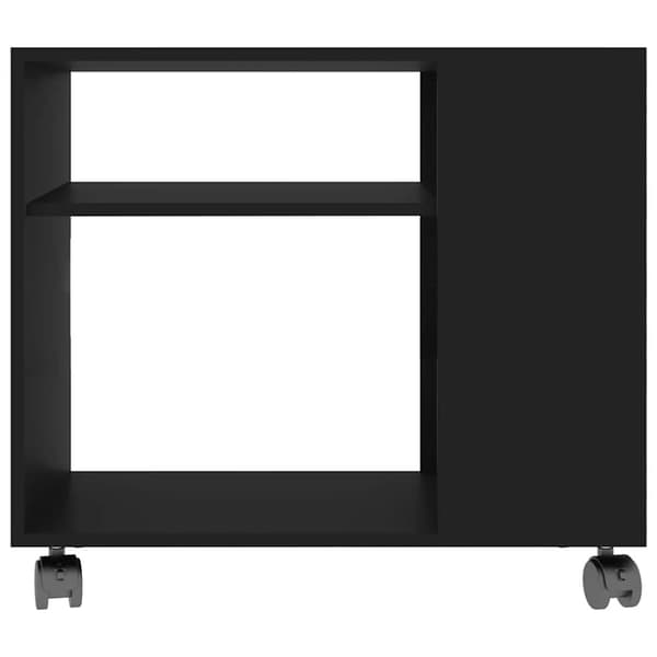 vidaXL Sidobord svart 70x35x55 cm konstruerat trä